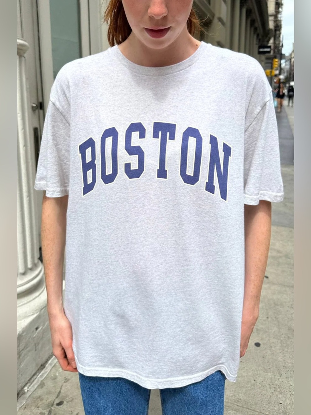 NWT John Galt Brandy Melville Boston Graphic Oversized T-Shirt One Size S/M